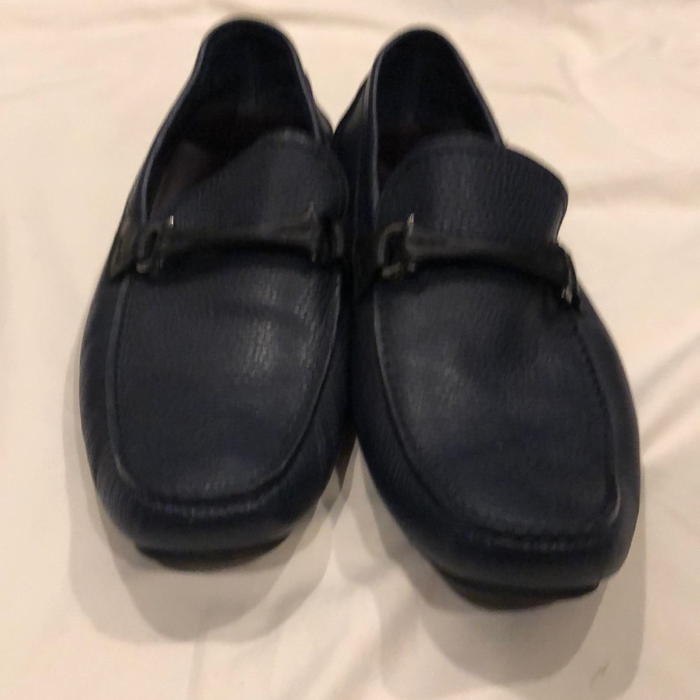 Salvatore Ferragamo dark blue loafers